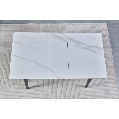 Стіл Berlin Ceramic 111(140)x75 білий глянець Signal-k
