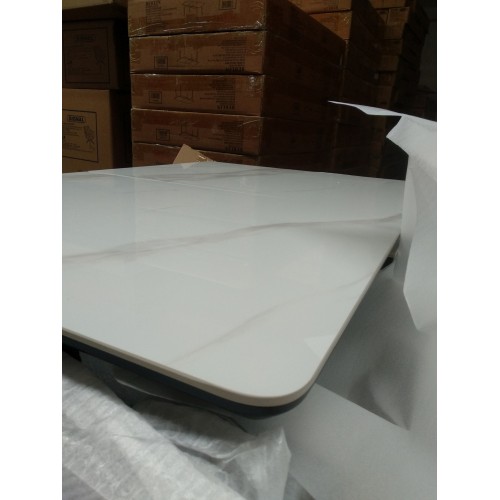 Стіл Berlin Ceramic 111(140)x75 білий глянець Signal-k
