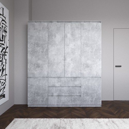 Шафа для одягу VAYS зі штангою та полицями, комплект з 3 шаф R9+R22-2